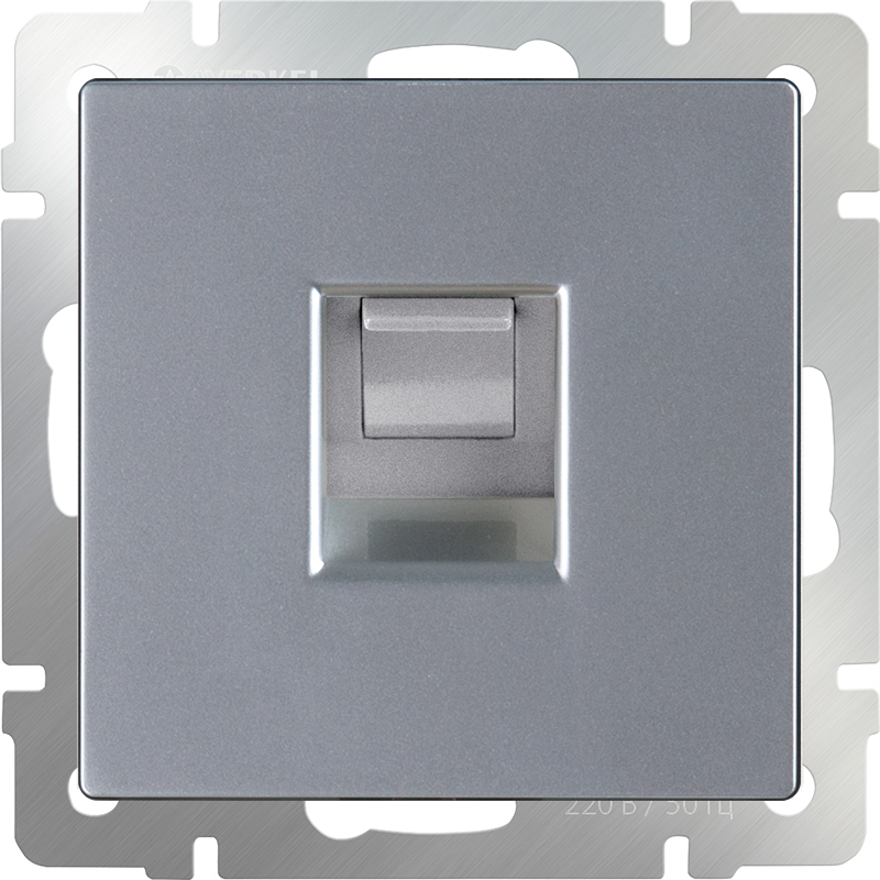 Розетка Ethernet RJ-45 (серебряный) 