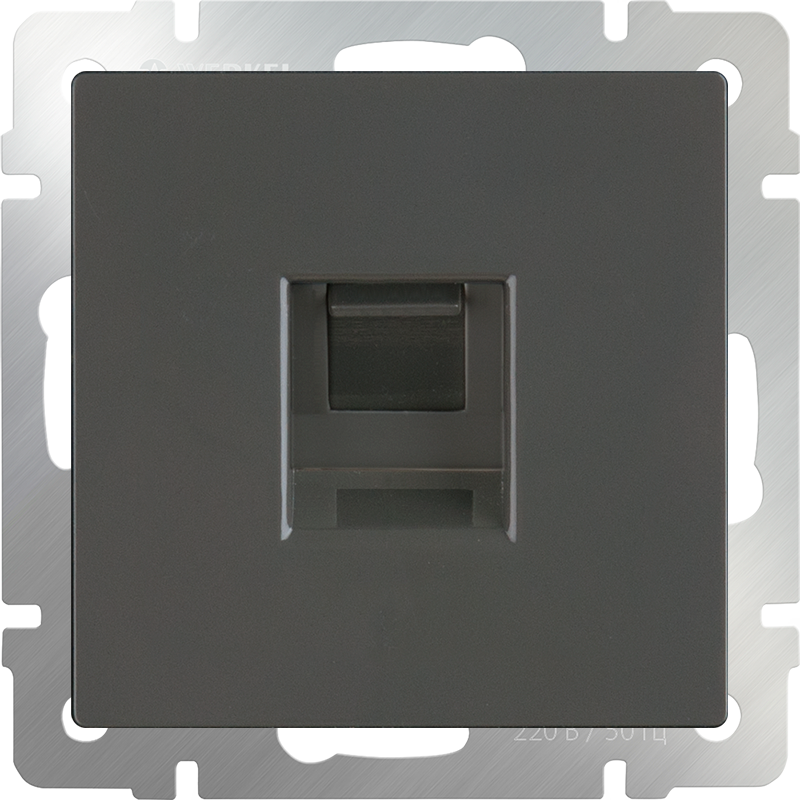 Розетка Ethernet RJ-45 (серо-коричневый) 