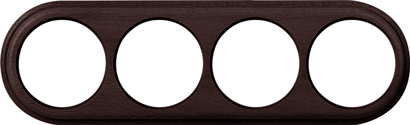 WL15-frame-04 Рамка на 4 поста (венге)