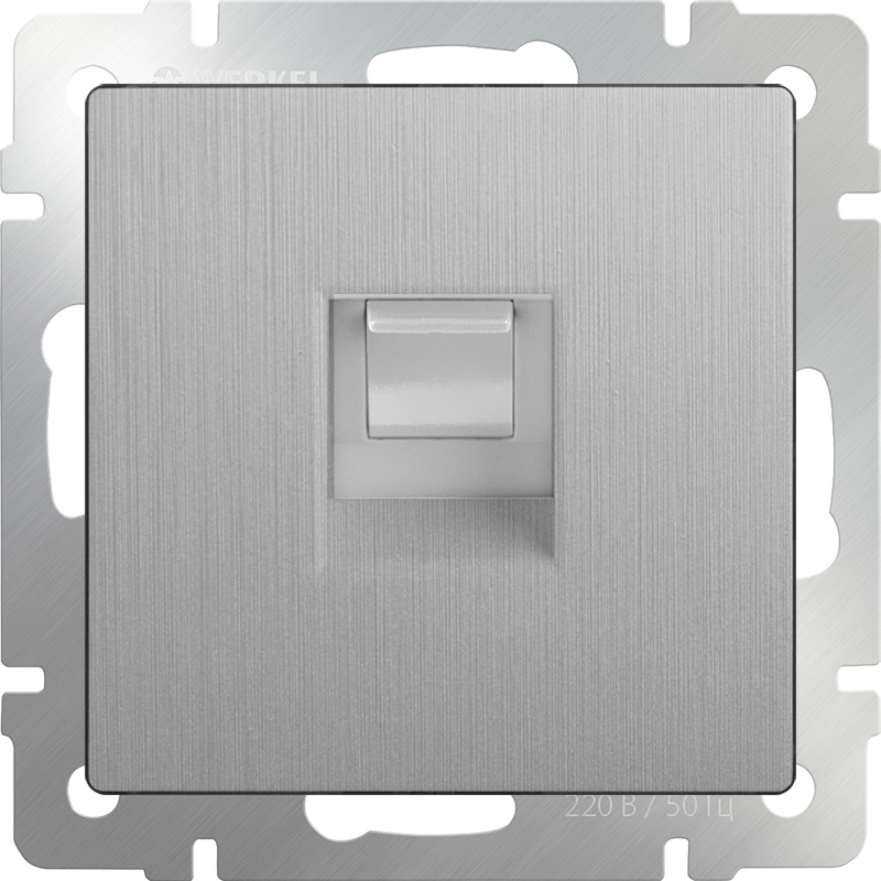 Розетка Ethernet RJ-45 (cеребряный рифленый) 